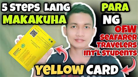 Paano Mag Apply ng Yellow Card .